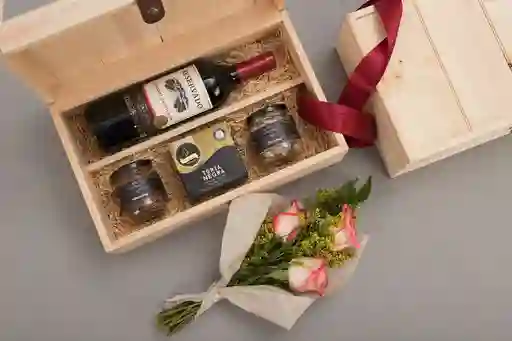 Notas Exquisitas Con Flores (ancheta - Regalo - Vino)