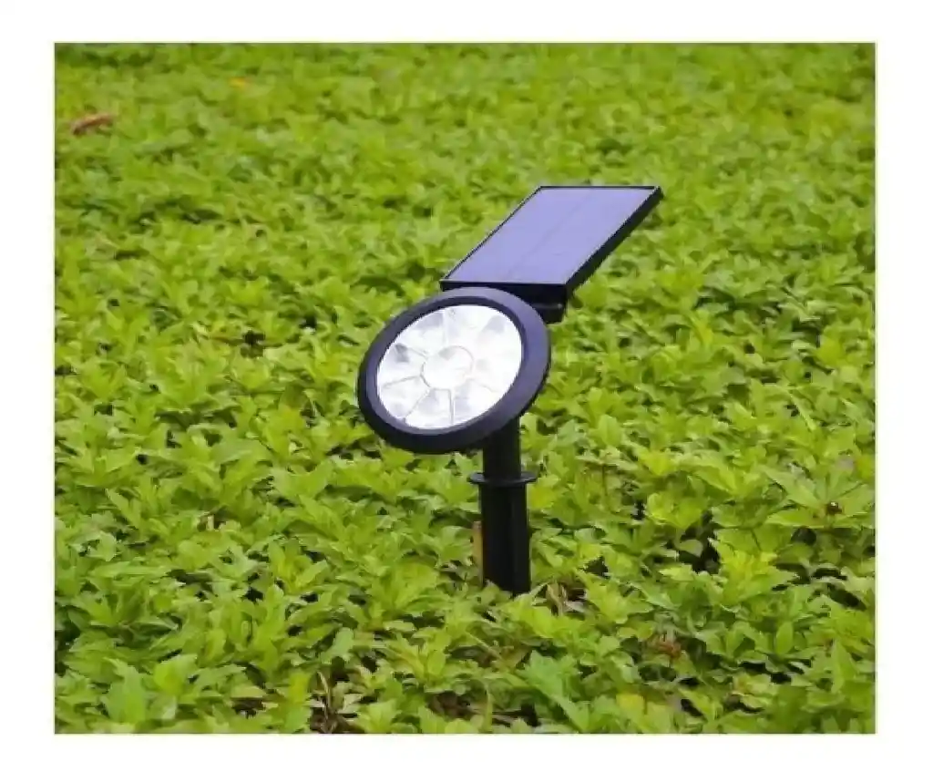 Lampara Exterior Reflector Led Panel Solar 7 Colores