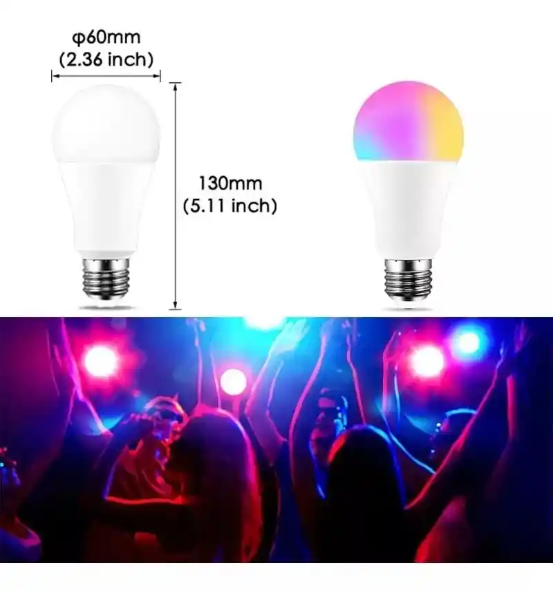 Bombillo Rgb Smart Inteligente Led Wifi Multicolor