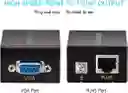 Adaptador Vga Extensor De Señal Rj45 Extensión Repetidor Transmisor Receptor Extender