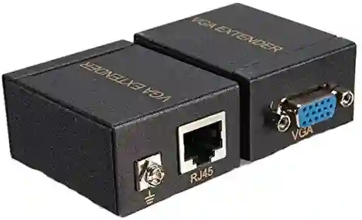 Adaptador Vga Extensor De Señal Rj45 Extensión Repetidor Transmisor Receptor Extender