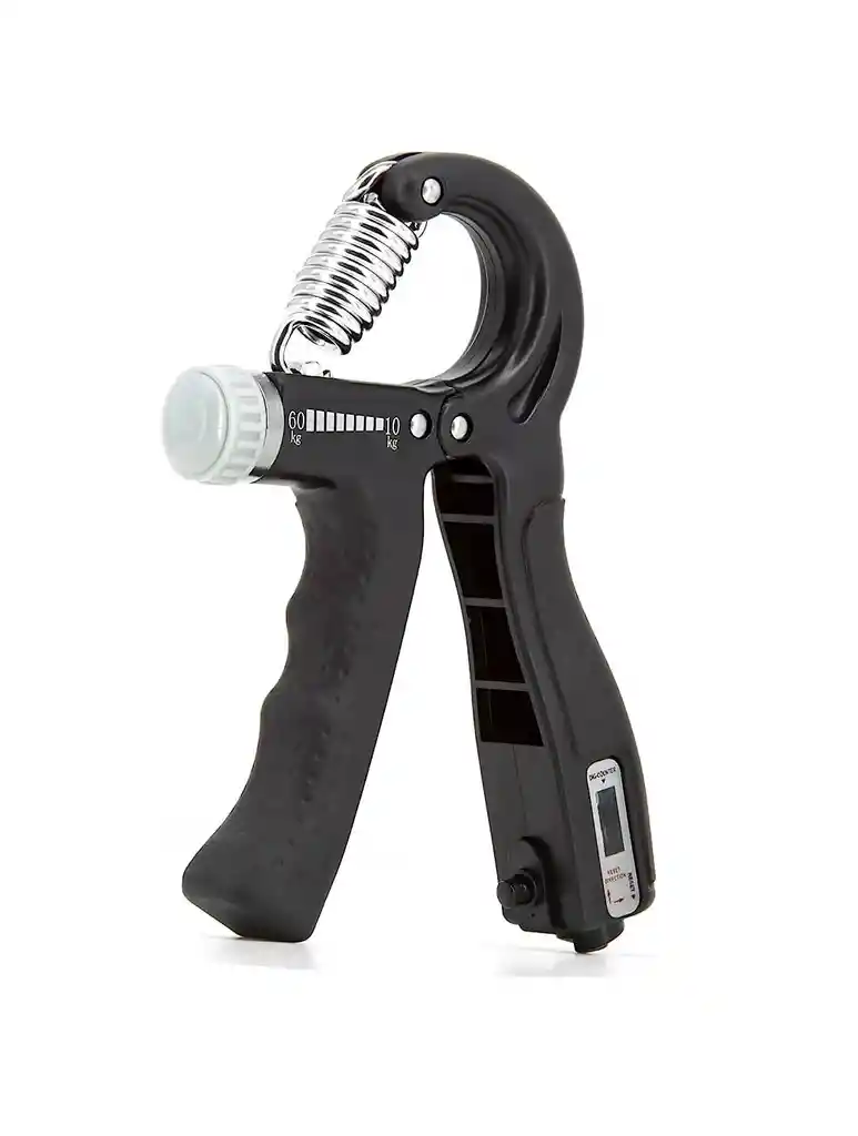 1 Hand Grip Ejercitador Para Manos Antebrazo Contador Graduable - Negro