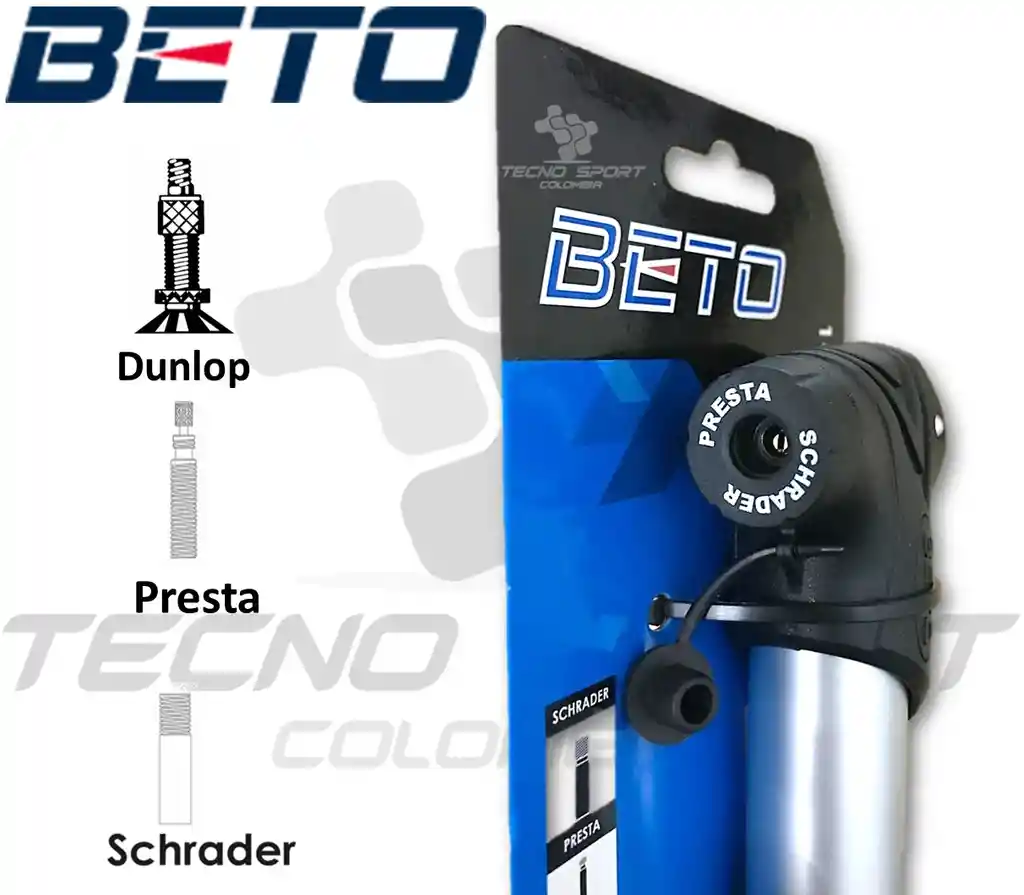 Inflador Beto Bomba Aire Bicicleta 80psi Valvula Inteligente