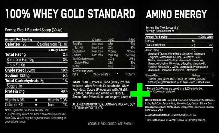 Gold Standard 5 Lb + Amino Energy 65 Serv