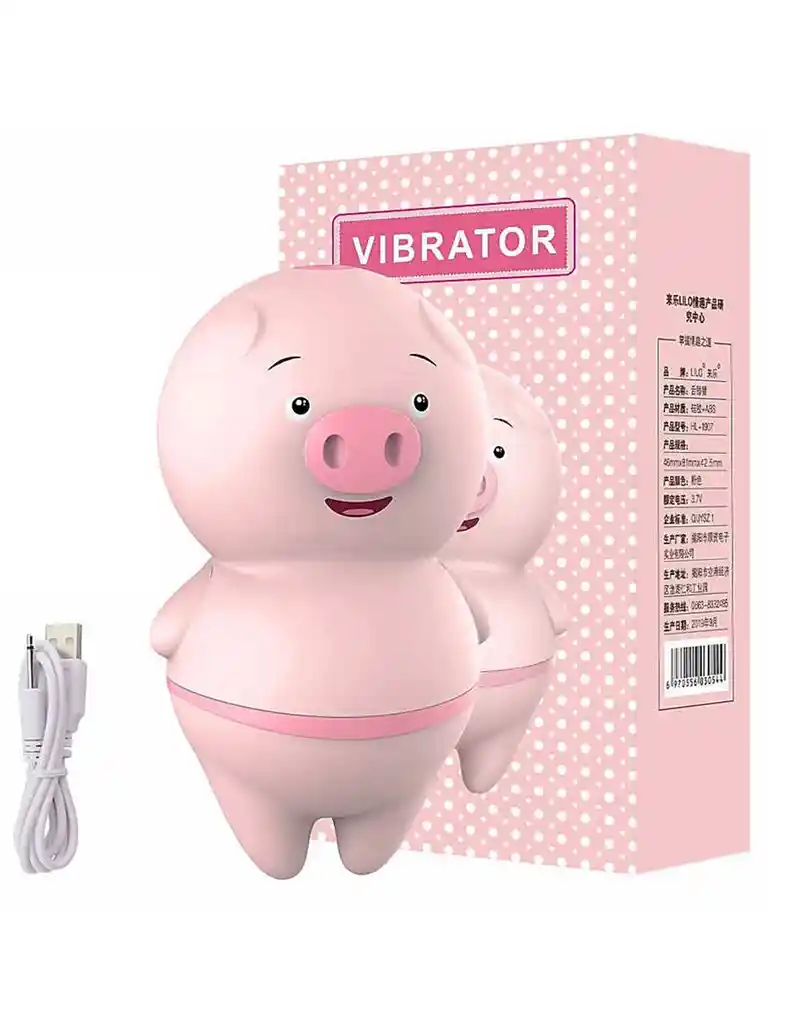 Vibrador Cerdito Lengueteador, Lengua Vibradora Recargable