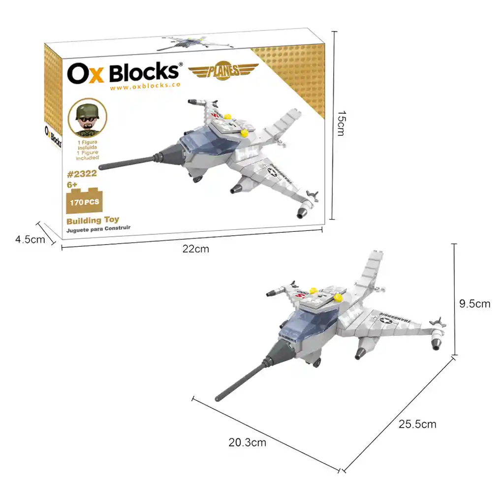 Ox Planes - Bloques De Juguete Para Construir -2322 - 170 Piezas