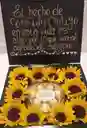 Caja De Girasoles Y Ferreros Aniversario Amor Cumpleaños, Aniversario, Feliz Dia De Las Flores Amarillas