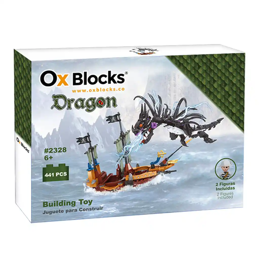  Ox Dragón  Bloques De Juguete Para Construir  2328  441 Piezas 
