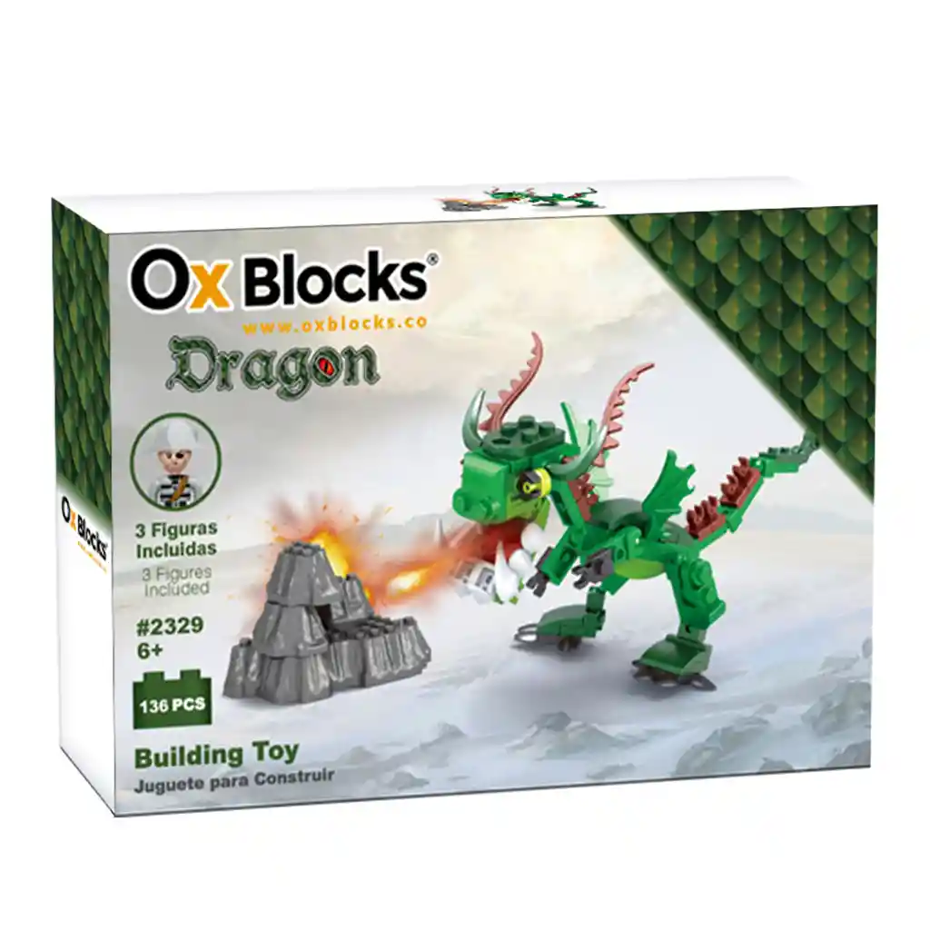  X Dragón  Bloques De Juguete Para Construir  2329  136 Piezas 