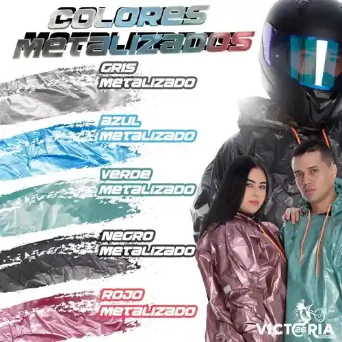 Impermeable Metalizado Moto Protección Para La Lluvia Calibre 2.0