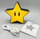 Lámpara Recargable Super Mario Bros Estrella Y Sonidos Retro