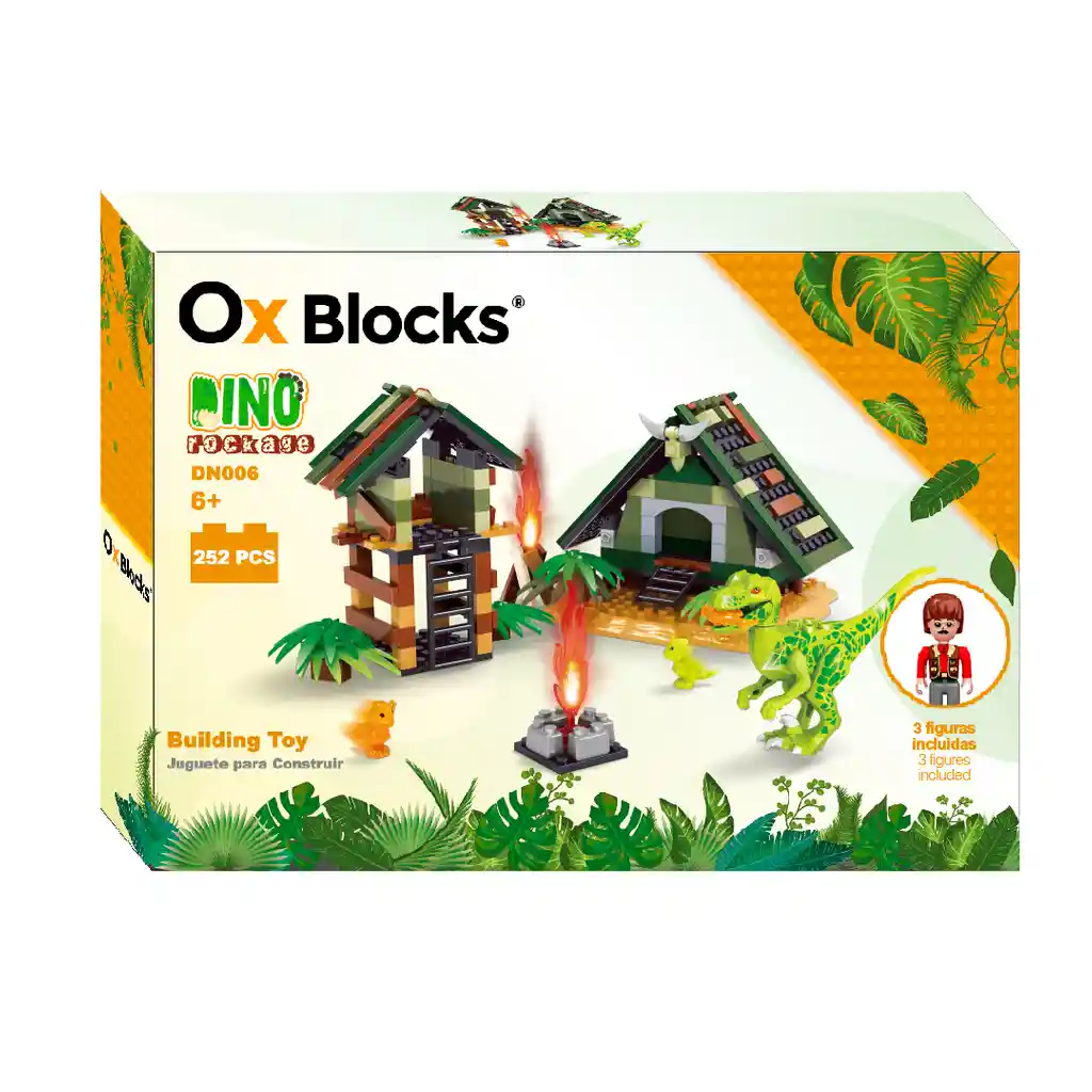 Ox Dino Rock Age - Juguete Para Construir 252 Piezas