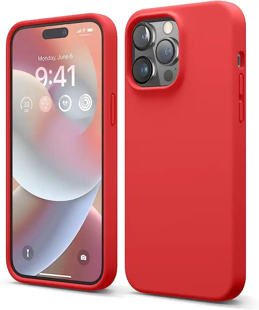 Estuche Silicon Case Para Iphone 14 Pro Max Rojo