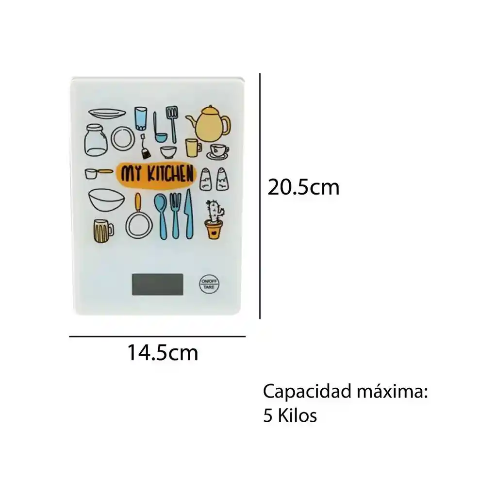 Bascula Gramera En Vidrio Digital Cocina 1g A 5kg