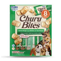 Churu Bites Snack Para Perro Wraps De Pollo Con Atun X 8und