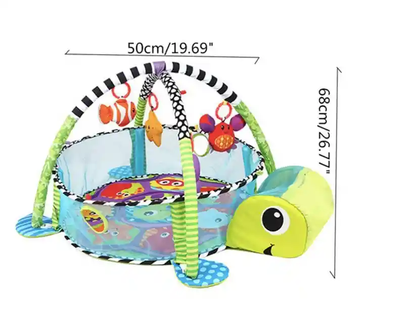 Gym Interactivo 3 En 1 De Pelotas Tortuga Para Bebe