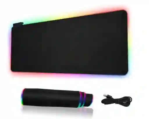 Pad Mouse Con Luces Rgb 90x40x4 Negro