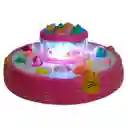 Juego Pesca 2 Pisos Mágnetico Niños Fishinggame Luces Sonido Rosado