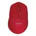 Mouse Inalámbrico Logitech M280 Diseño Curvo Total Comfort - Rojo