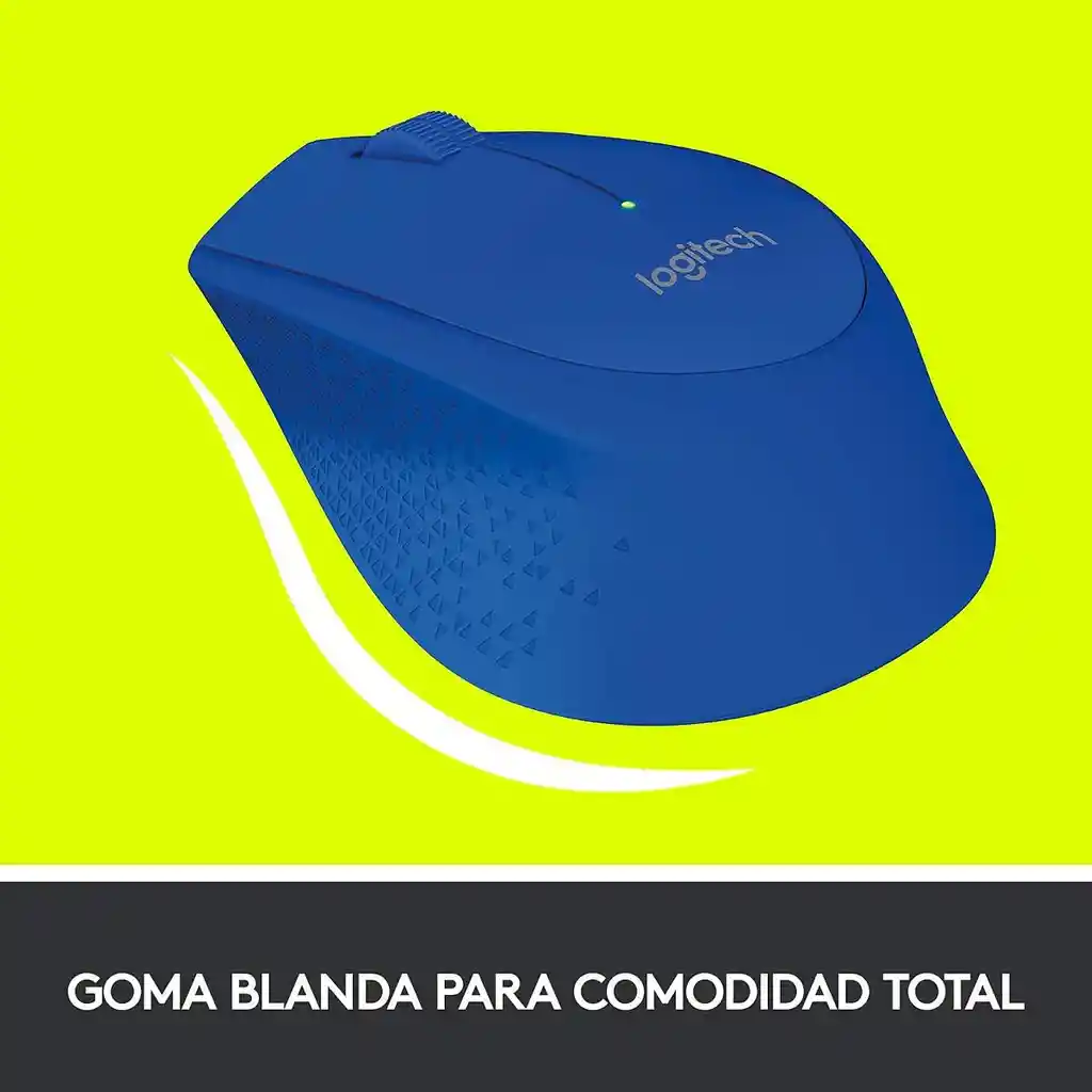 Mouse Inalámbrico Logitech M280 Diseño Curvo Total Comfort - Azul