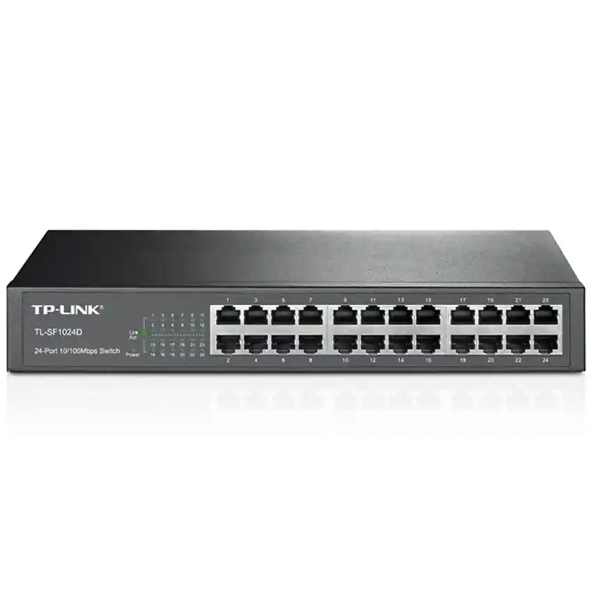 Switch 24 Puertos 10/100 De Escritorio/rack, Tp-link Tl-sf1024d