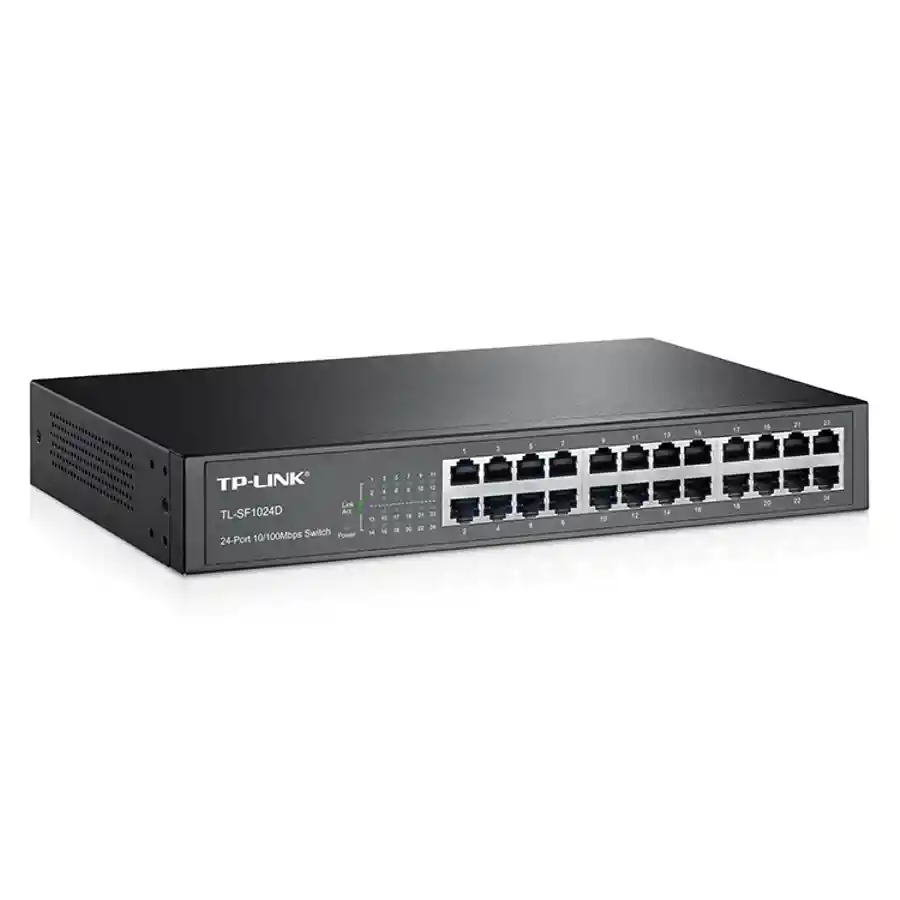 Switch 24 Puertos 10/100 De Escritorio/rack, Tp-link Tl-sf1024d