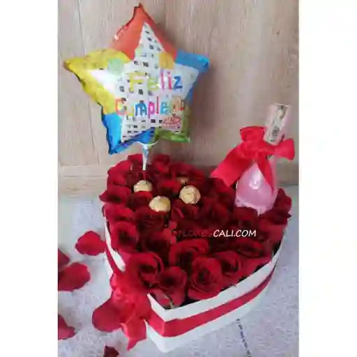 Corazon De Rosas Rojo Y Jp, Arreglos Cali