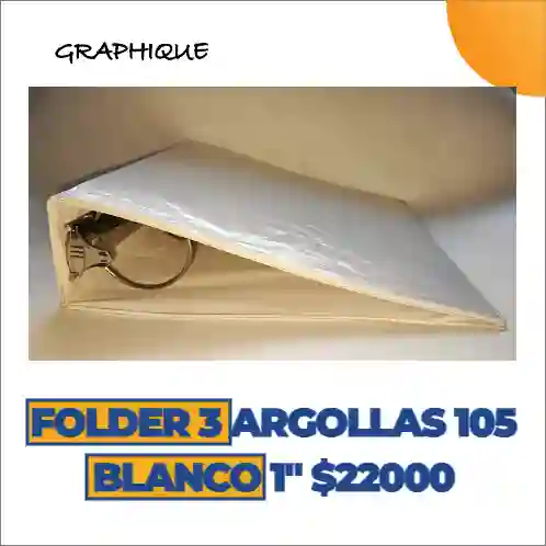 Folder 3 Argollas 105 Blanco 1