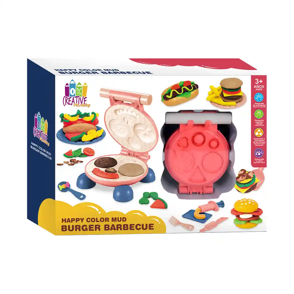 Set De Plastilina Hamburguesa