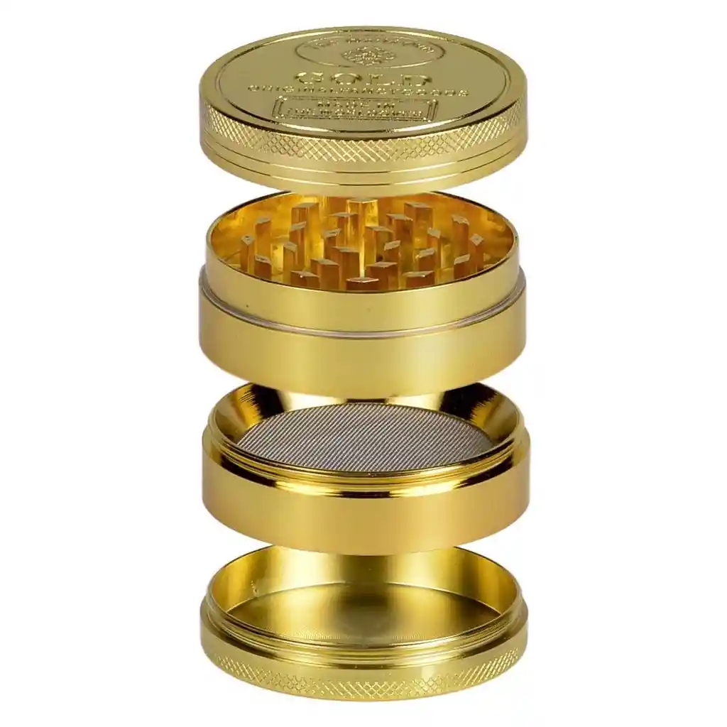 Rascador Grinder Trillador Gold Metal 3 Pisos 40 Mm