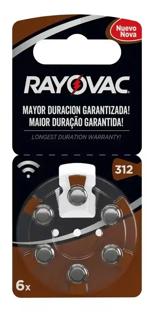 Pila Batería Audífono Rayovac 312