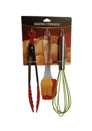 Kit Set De Cocina Multiusos Espatula, Batidor, Pinza Y Brocha X 4 Unidades