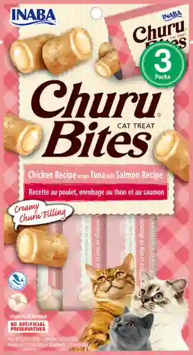 Churu Bites Snack Para Gato Wraps De Pollo Con Atun Y Salmon X 3und