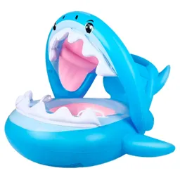 Bote Flotador Techo Tiburón Shark Inflable Bebé Niño Piscina