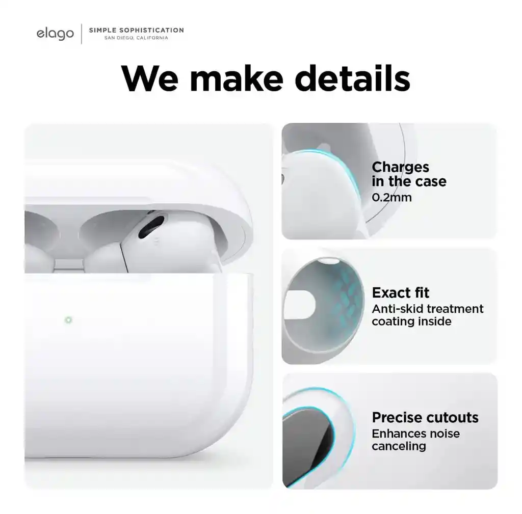 Elago Almohadillas De Silicona Para Airpods Pro 2 X6 Pares Blanco