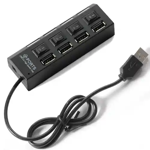 Hub Usb 2.0 4 Puertos Con Switch / Multilector Usb