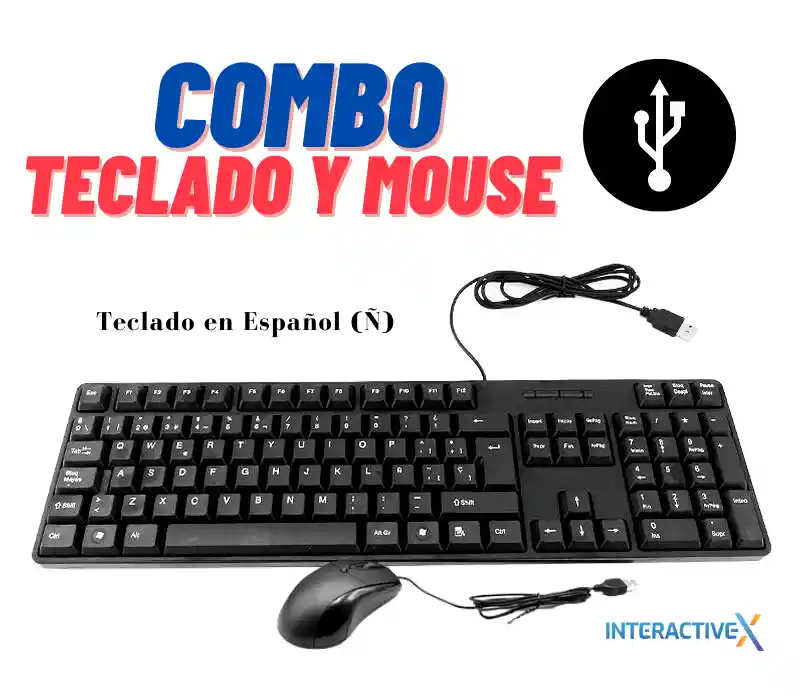 Combo Teclado Y Mouse Usb / Kit Perifericos Pc
