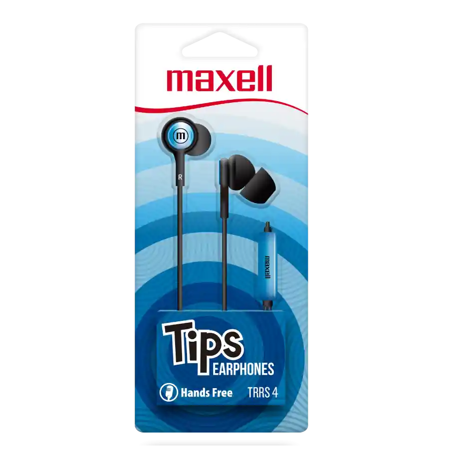 Maxell Audifo In-tips In Ear Stereo Buds W/mic Azul