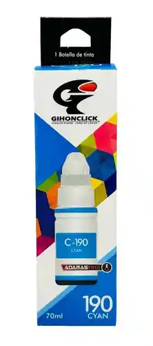 Tinta Para Impresora Canon Gi-190 G1100 G2100 G3100 G3102 - Azul