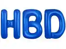 Globos Hbd Para Celebrar Cumpleaños Happy Birth Day Azul