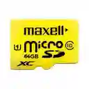 Tarjeta De Memoria Maxell Mcsd-64 Cl10 Uhs-1 Con Adaptador Sd 64gb