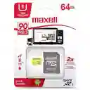 Tarjeta De Memoria Maxell Mcsd-64 Cl10 Uhs-1 Con Adaptador Sd 64gb