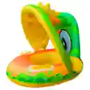 Flotador Bebés Camaleon Techo Sombrilla Piscina Original - Verde