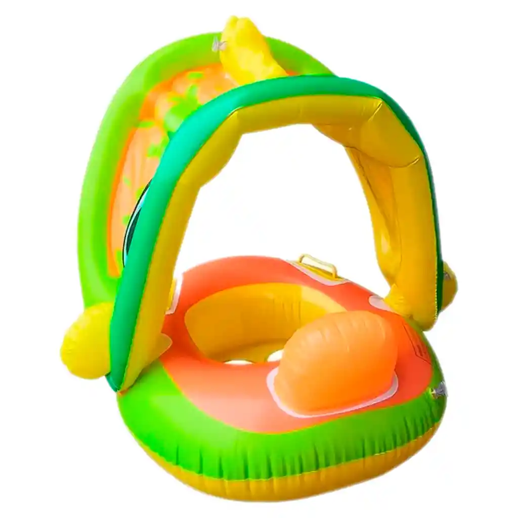 Flotador Bebés Camaleon Techo Sombrilla Piscina Original - Verde