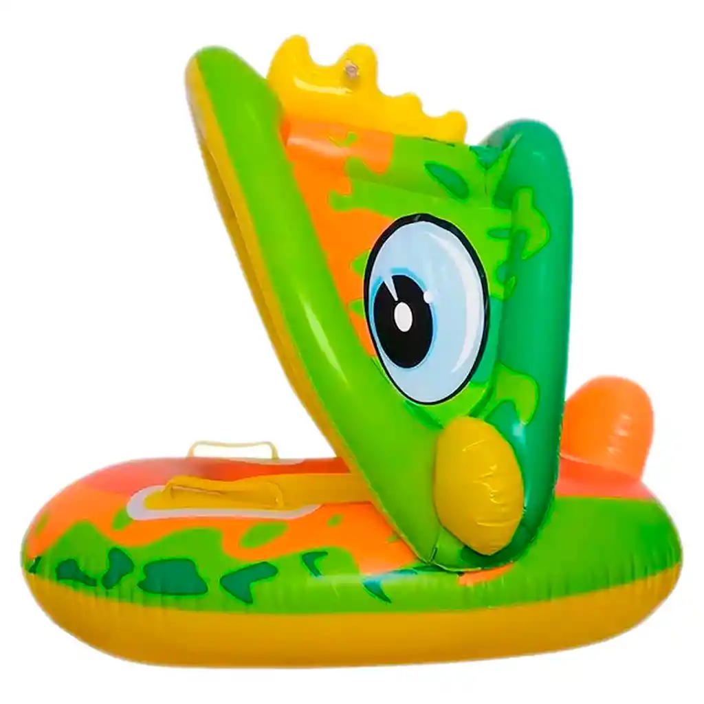 Flotador Bebés Camaleon Techo Sombrilla Piscina Original - Verde