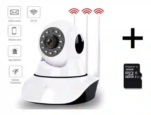 Combo Camara Ip Robotica De Seguridad Wifi + Micro Sd De 32g