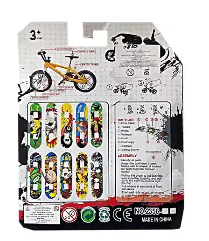 Patineta Dedos + Bicicleta Fingerboard Skateboard 9cm Juguet