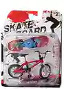 Patineta Dedos + Bicicleta Fingerboard Skateboard 9cm Juguet