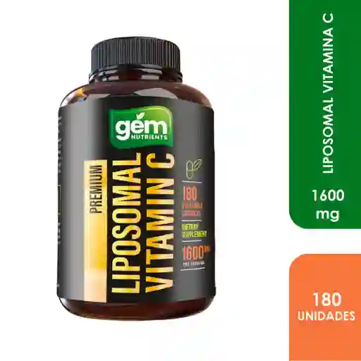 Gem Nutrients Liposomal Vitamina C 1600mg 180 Capsulas