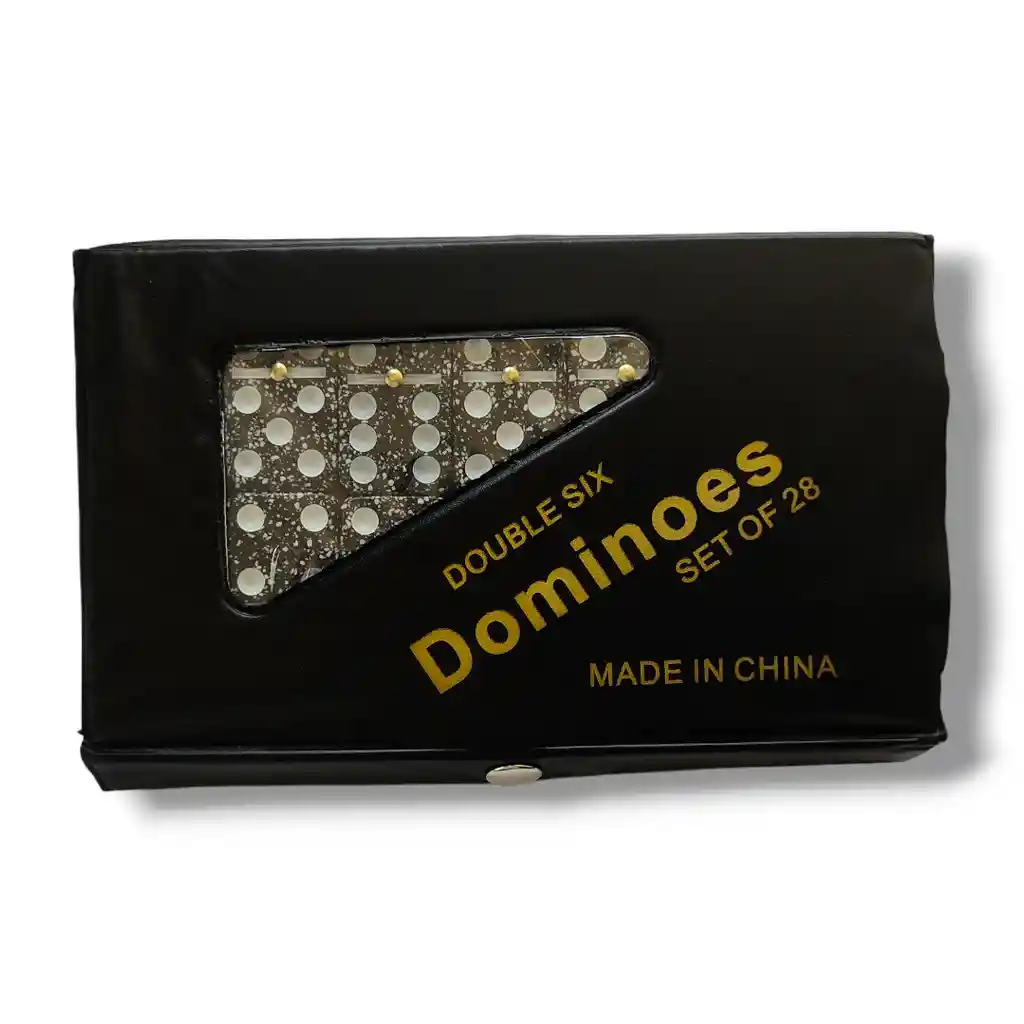 Domino Negro Portable 28 Piezas Estuche De Sobre Juegos De Mesa